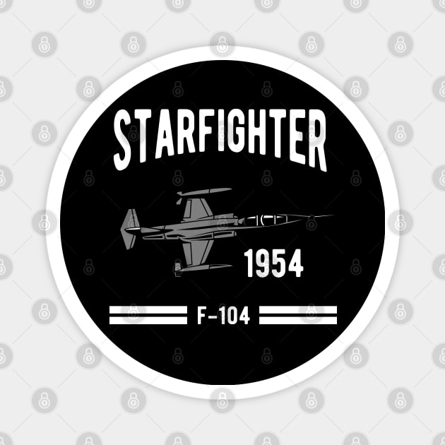 F-104 Starfighter Military Aircraft Magnet by Mandra
